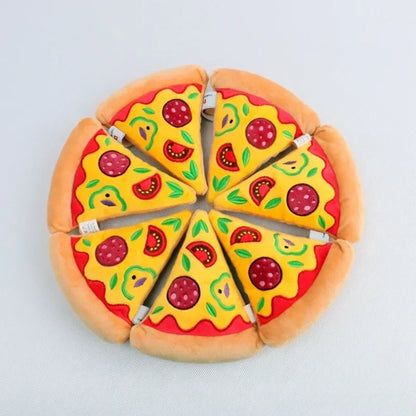 Pet sounding toy plush pizza resistant to chewing and molar training