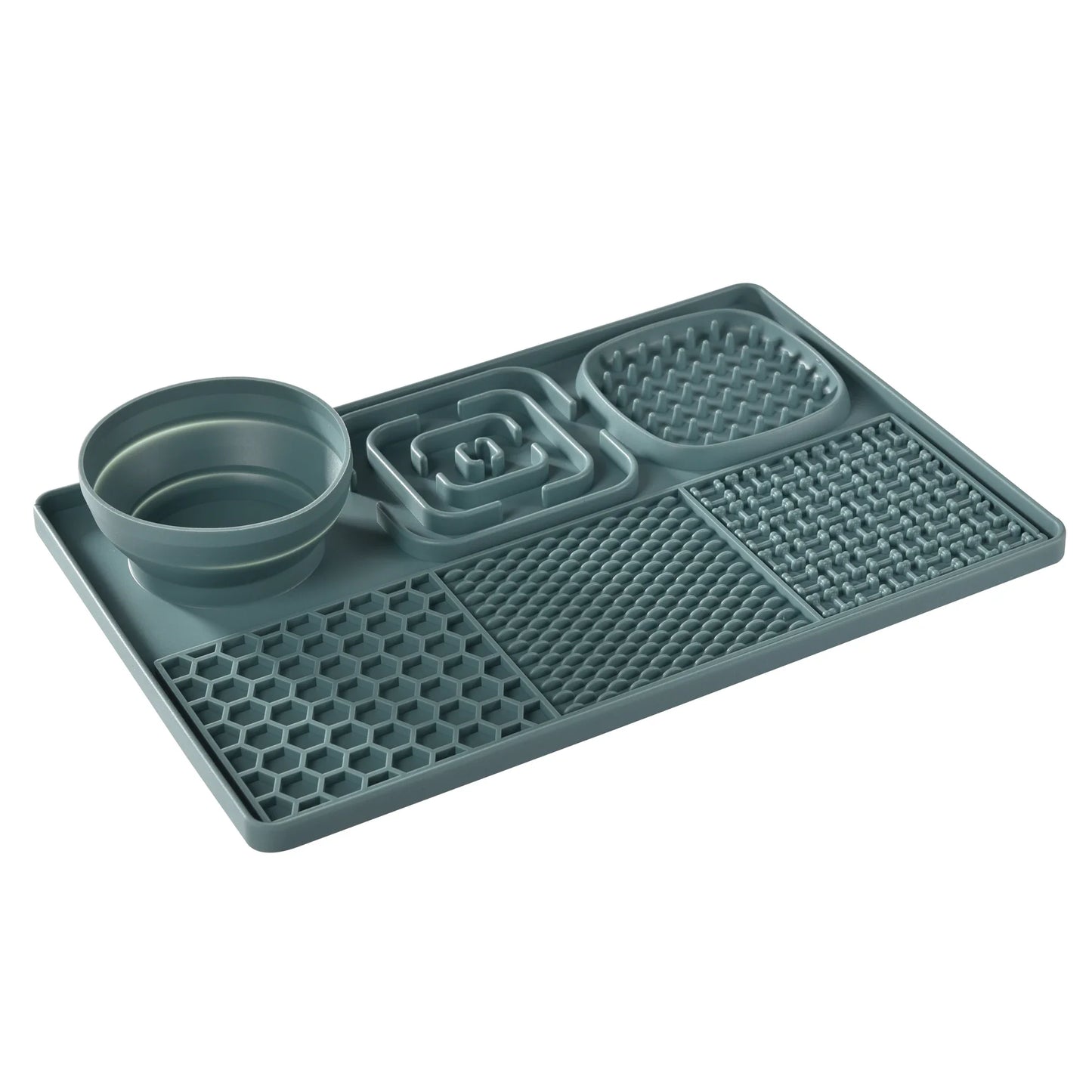 Silicone dog licking pad, slow feeder with suction cup for food and water without BPA