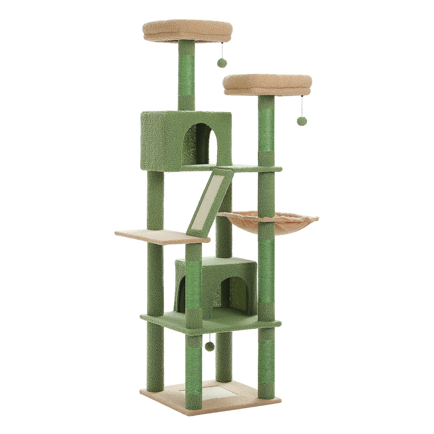 This Large Cat Tree is the ultimate multi-level playground for indoor cats. Featuring plush condos, sturdy scratching posts, cozy perches, and spacious caves, it provides endless entertainment, comfort, and climbing fun for y