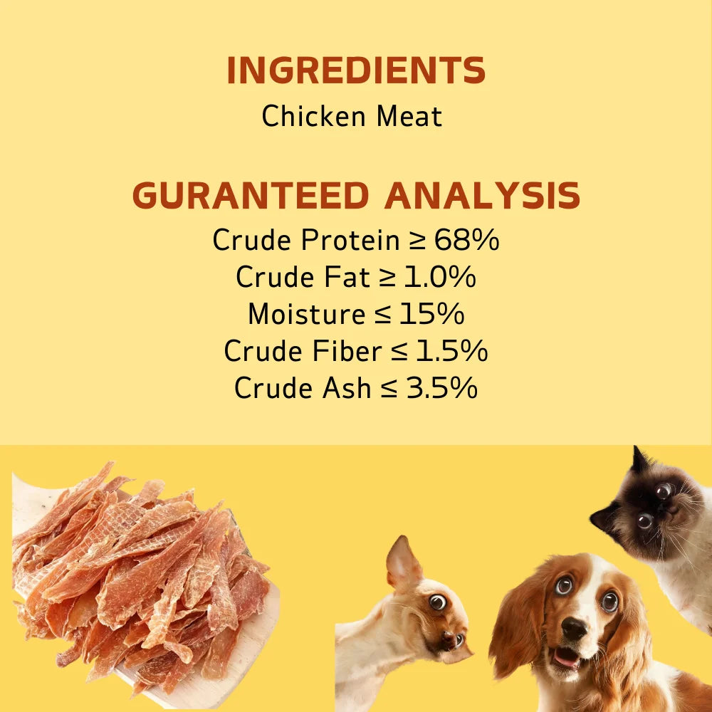 Chicken Jerky and Duck Jerky Dog Treats For Small, Medium, Large Dog, Made With Real Pure Chicken, Healthy