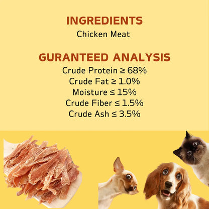 Chicken Jerky and Duck Jerky Dog Treats For Small, Medium, Large Dog, Made With Real Pure Chicken, Healthy