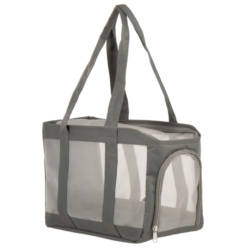 Durable Mesh Soft-Sided Pet Tote Carrier Small Dogs and Cats with Secure Zippers and Comfort Straps Ideal Travel