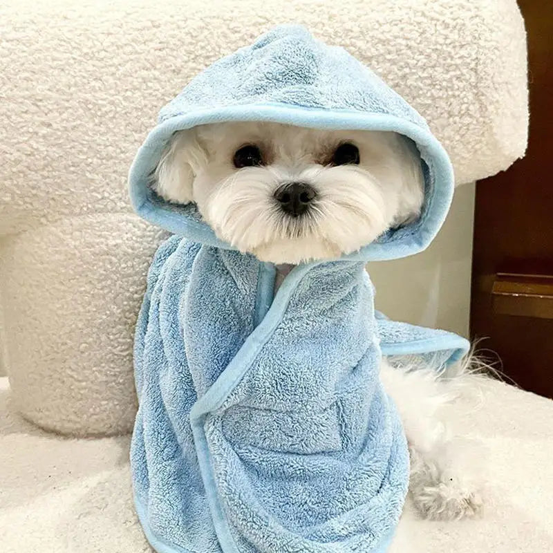 Soft Drying Bathrobes For Pets. Hoodies Super Absorbent Cleaning Necessary