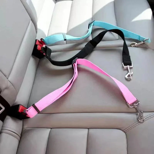 Dog Car Seat Belt. Travel Pets Accessories Dog Leash Collar Breakaway