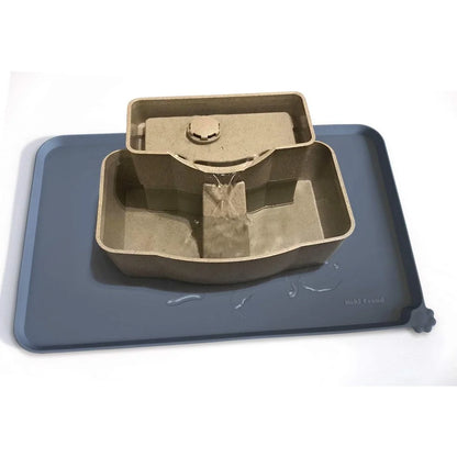 Waterproof Pet Feeding Mats Non-Slip High Lip Silicone Food Water Spill Proof Durable Easy Clean Travel Mat