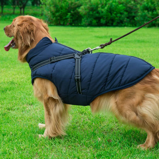 Keep your pup cand dry with this Winter Warm Dog Jacket — a waterproof fleece coat with a built-in harness, perfect for small to large dogs during chilly walks.