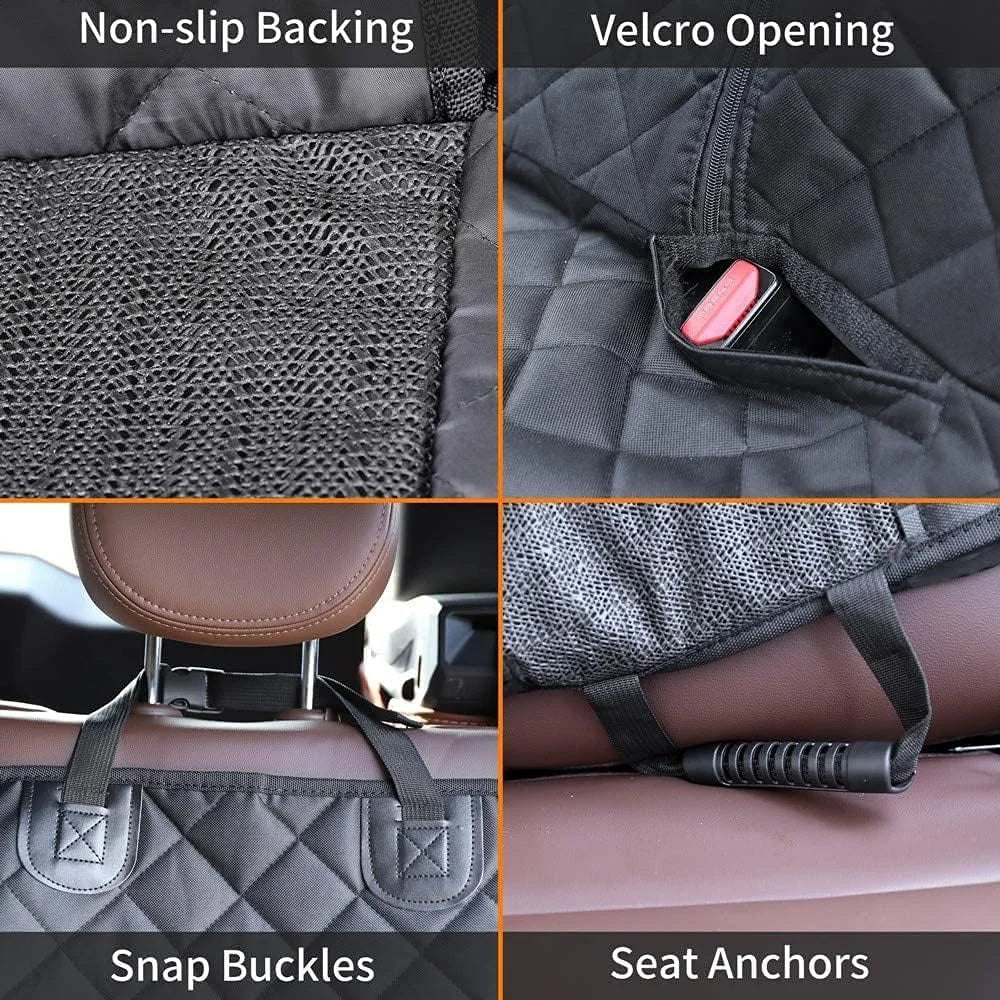 Dog Car Seat Cover, Back Seat Cover for Dogs  Waterproof Bench Seat Cover, Non-Slip