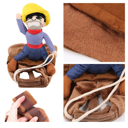 Halloween Party Dog Clothes Funny Cowboy Dressing Up Jacket Coats