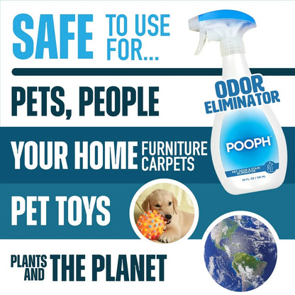 3 Pack Pet Odor Eliminator Spray Fragrance Free Safe Pets Fast Acting Odor Removal Home Carpet Furniture