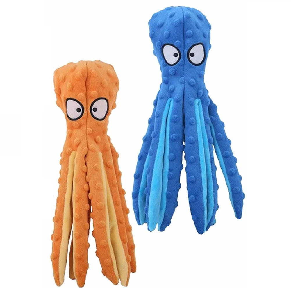 2Pcs Pet Plush Toy for Cat/Dog, Chew Toy, Octopus Shell, Puzzle, Bite Resistant Interactive