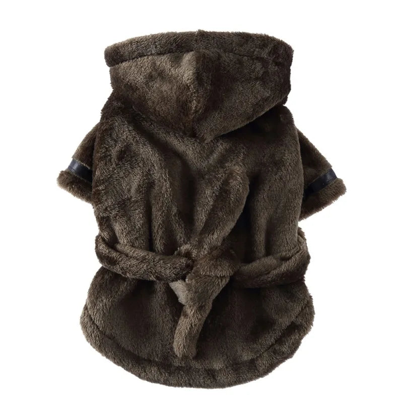 Dog Bathrobe with Hooded.  Soft Bath Drying Towel For Puppy/Cats