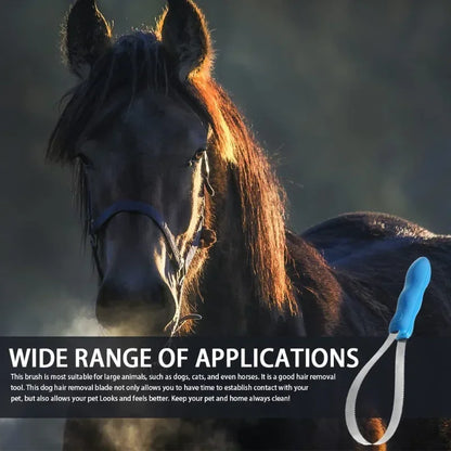 Pet Dog Metal Sweat Scraper Shedding Blade Brush Grooming Hair Care Tool