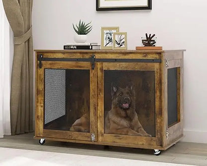 47" Extra Large Dog Crate Furniture, Wooden Heavy Duty XL Dog Indoor.