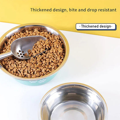 Cute Dog Bowls for Medium/Large Dogs Stainless Steel Elevated Raised