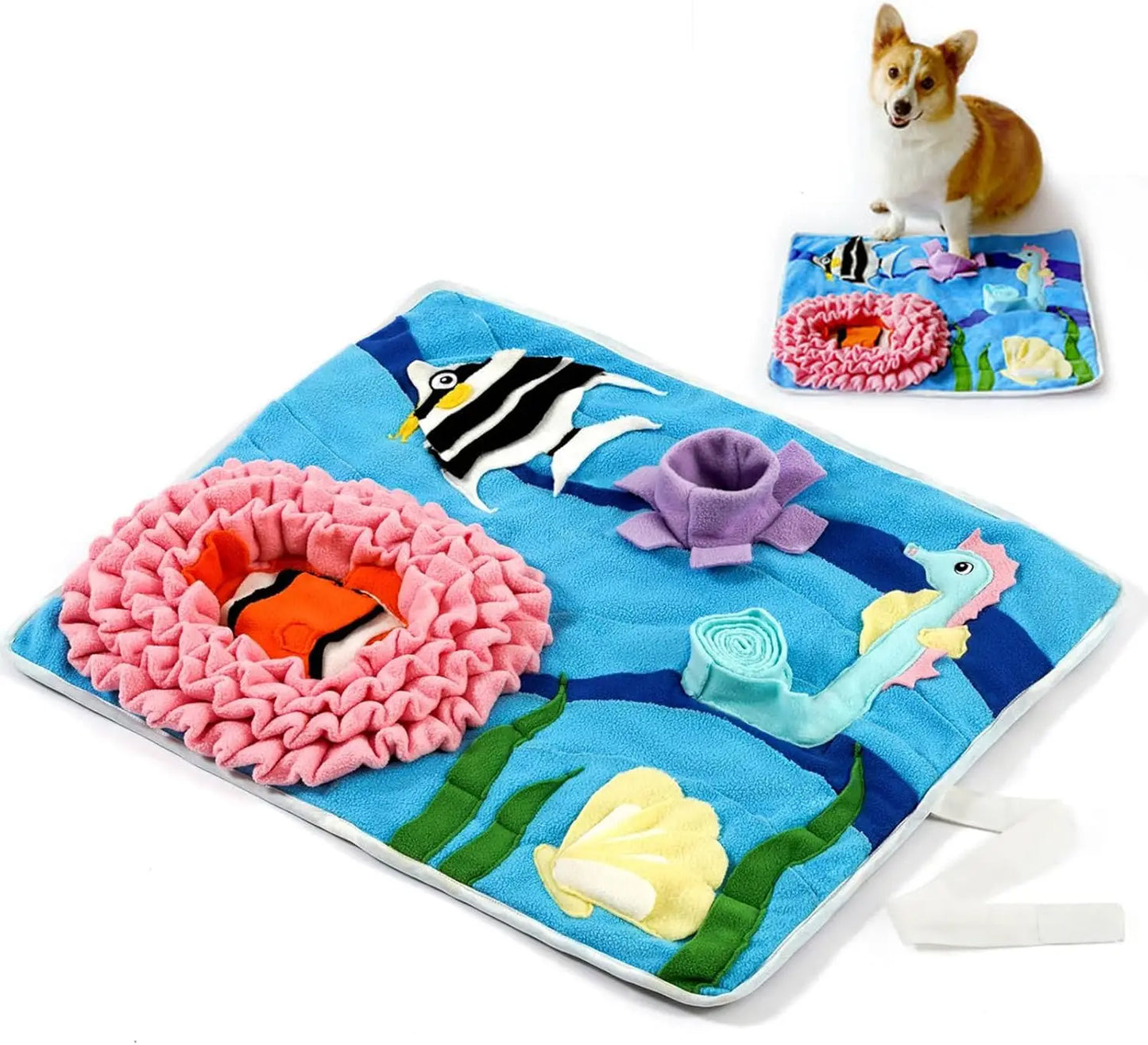 Interactive Puzzle Feeding Mat, Snuffle Mat for Dogs, Foraging Skills