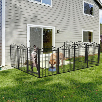Heavy Duty Dog Playpen With Door For Large/medium/small Pets Outdoor Exercise