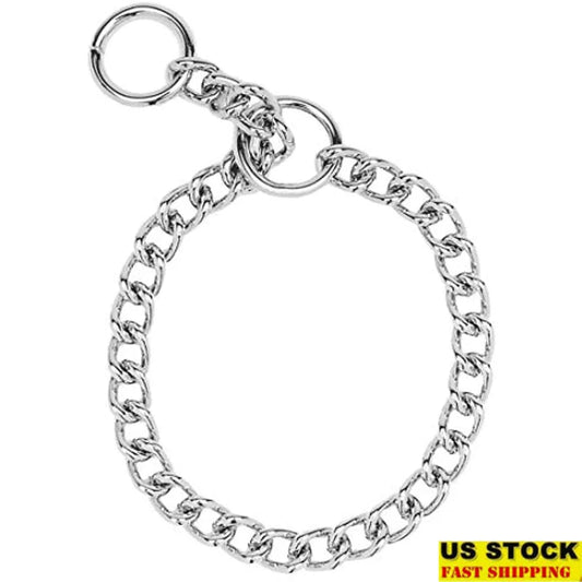 Dog Chain Training Collar Metal 2.0mm 16inch Safe Effective Training Tool