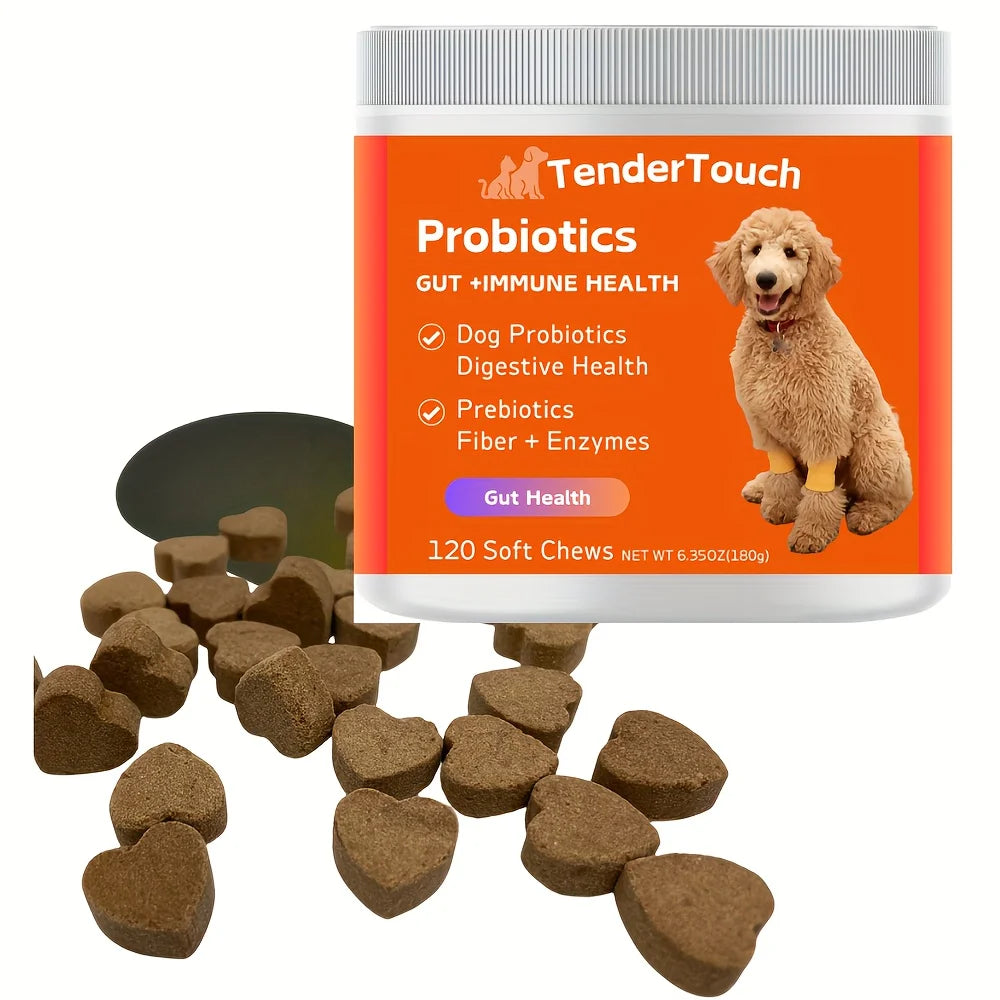 120 Chews - TenderTouch Probiotics for Dogs for Digestive Support