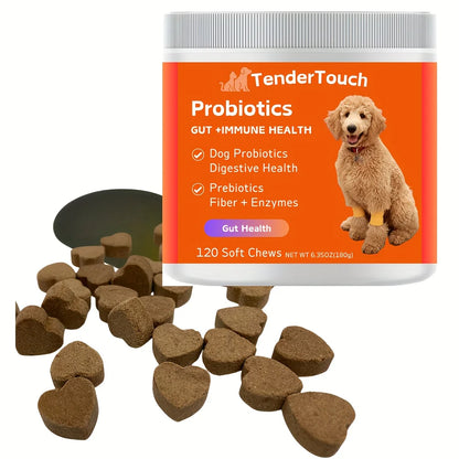 120 Chews - TenderTouch Probiotics for Dogs for Digestive Support