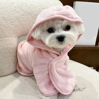 Soft Drying Bathrobes For Pets. Hoodies Super Absorbent Cleaning Necessary