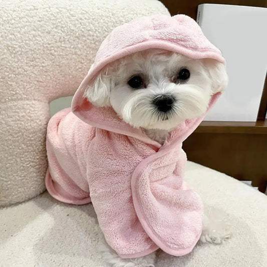 Soft Drying Bathrobes For Pets. Hoodies Super Absorbent Cleaning Necessary