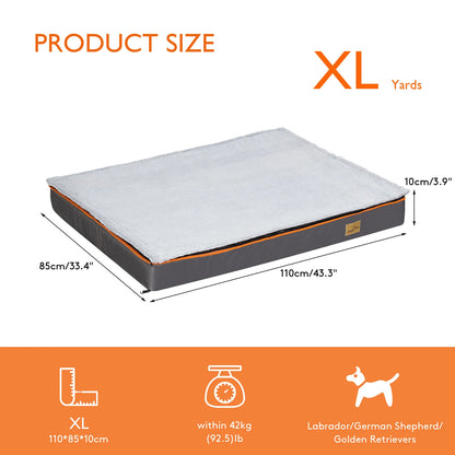 Dog Bed  Large Padded Orthopedic Dog Bed Foam Cushion Pets Pillow Bed with Washable Cover