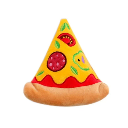 Pet sounding toy plush pizza resistant to chewing and molar training