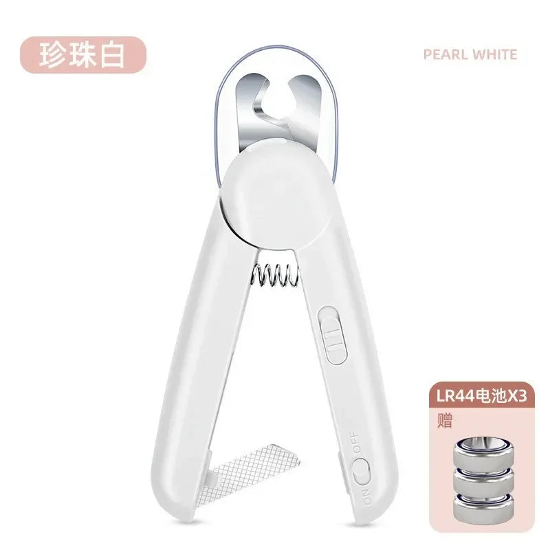 Professional  Nail Clipper Stainless Steel Dog Cat Nail Trimmer LED Light