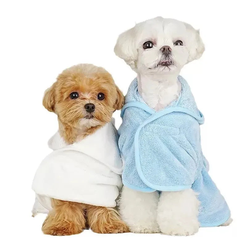 Soft Drying Bathrobes For Pets. Hoodies Super Absorbent Cleaning Necessary
