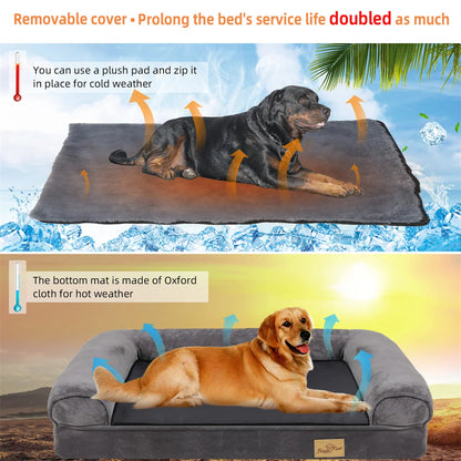 XXXL Large Calming Dog Bed. Orthopedic Memory Foam. Sofa Couch Waterproof Removable Cover Plush Mat