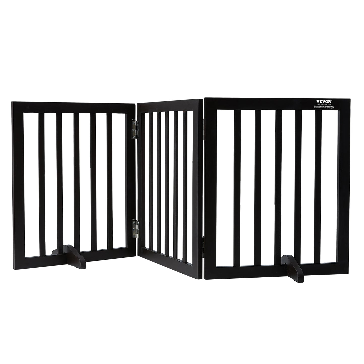 Free Standing Dog Gate  3 Panels Foldable for Narrow Passageways Expandable Dog Barrier