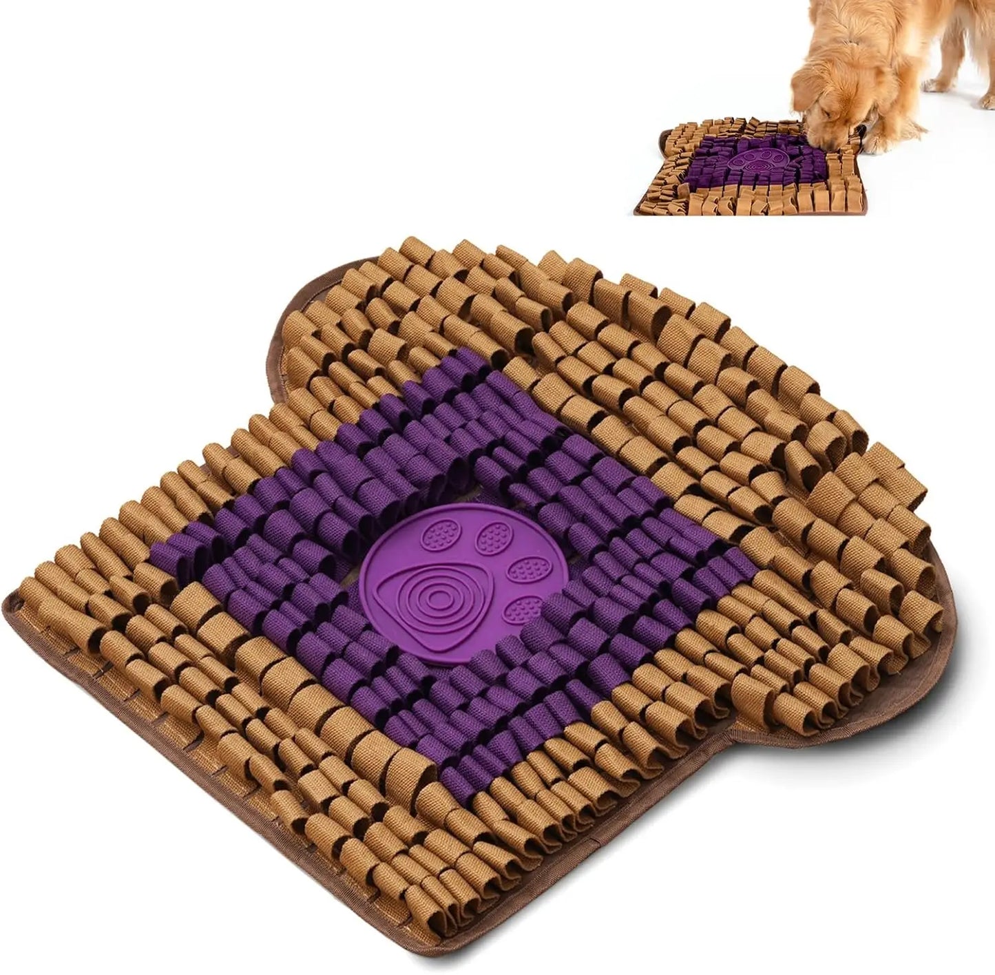 Interactive Puzzle Feeding Mat, Snuffle Mat for Dogs, Foraging Skills