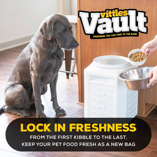 Airtight Pet Food Storage Container, 50lb Capacity, Heavy Duty, HDPE, Lockable Waterproof Sealed Pests Protection