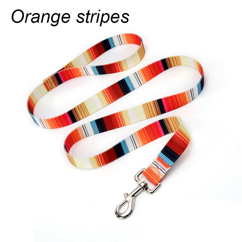 Striped, Pattern Collar Leash Traction rope Pet Cat Harnesses Leads Dog leash