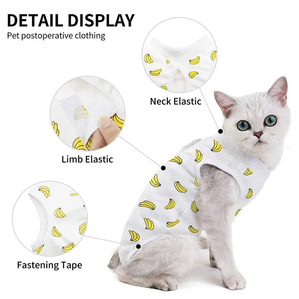 Recovery Suit for Pets E-Collar Alternative, Abdominal Skin Anti Licking Pajamas