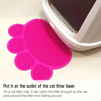 Mat Cute Feeding Dog PVC Dish Bowl Claw-shaped