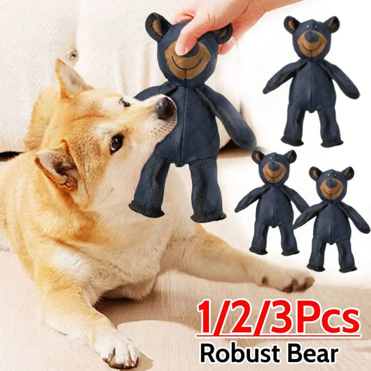 Mighty Bear Pet Sound Making Toy Plush Interactive Toy Grinding Cleaning Teeth