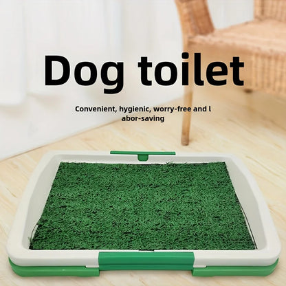 Reusable Silicone and PP Leak-Proof Dog Potty Training Pads - Indoor Pet Toilet with Grass Surface for Easy Cleaning, Hygiene Pup