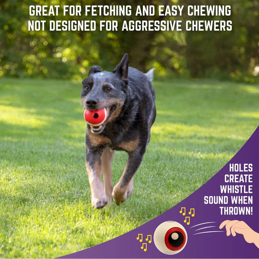 Durable Natural Rubber Fetch Balls Dogs 3 Inch 4 Pack Treat Dispensing Chew Toys