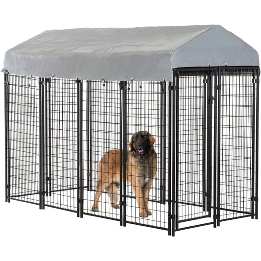 Outdoor Dog Playpen House Heavy Duty Camping UV-Resistant Waterproof Cover and Roof