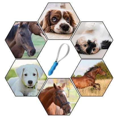 Pet Dog Metal Sweat Scraper Shedding Blade Brush Grooming Hair Care Tool