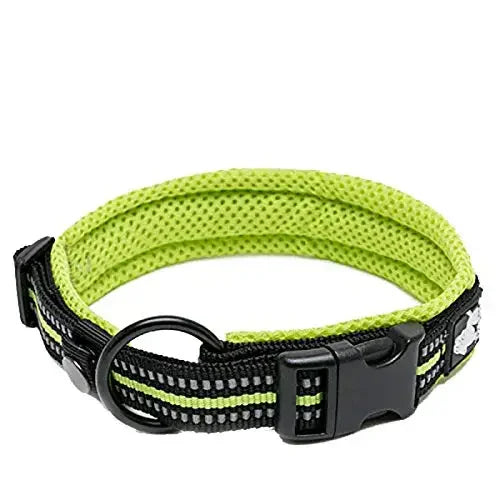 Pet Dog Collar Nylon Adjustable Webbing Padded Soft Reflective Durable Heavy Duty Training Custom Luxury Cat