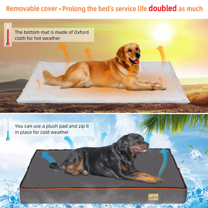 Dog Bed  Large Padded Orthopedic Dog Bed Foam Cushion Pets Pillow Bed with Washable Cover