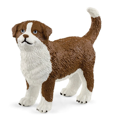 Friendly Dog House Playset with Australian Shepherd Figurines Toy Bone Dog Dish Puppy Accessories Indoor Outdoor Fun