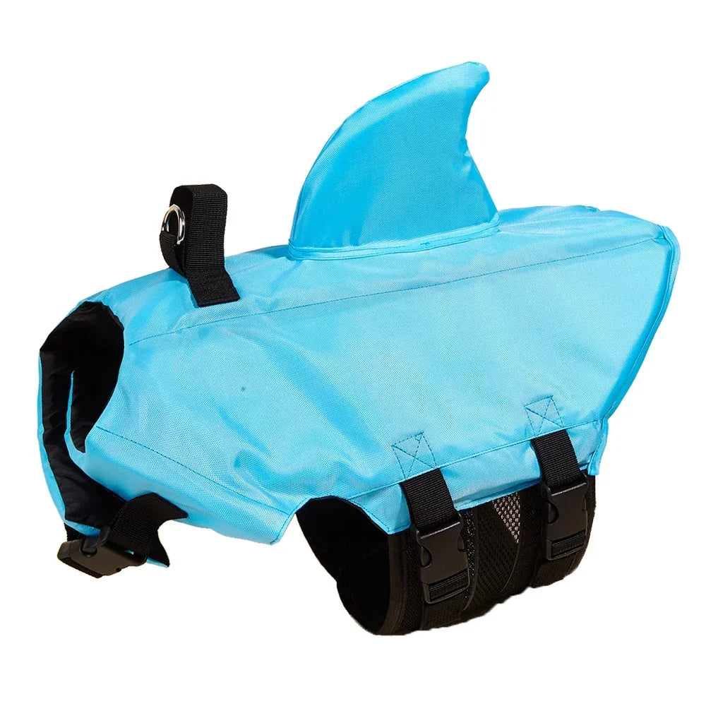 Shark Fin Dog Life Jacket Enhanced Buoyancy Small Dogs Safety Vest with Handle for Dogs Surfing