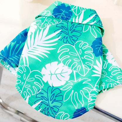 Summer Dog Clothes. Hawaiian Style Beach Dog Shirts. Fashion Puppy Vest Coconut Print