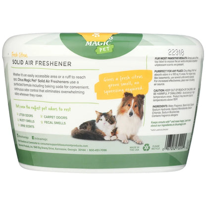 Solid Odor Absorber Pet Air Freshener Long Lasting Citrus Fragrance Deodorizing Formula