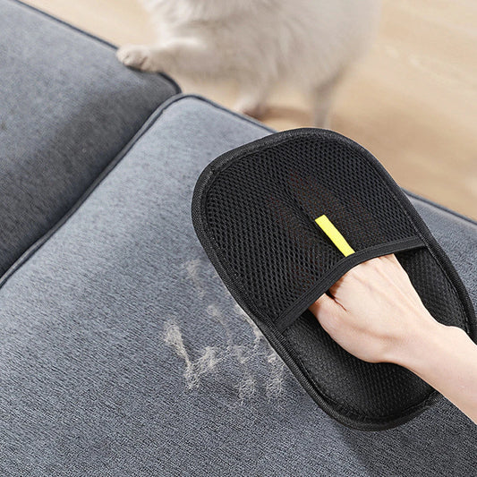Pet Hair Removal Tool Set Reusable Static Removal Gloves, Double-Sided Grooming Gloves