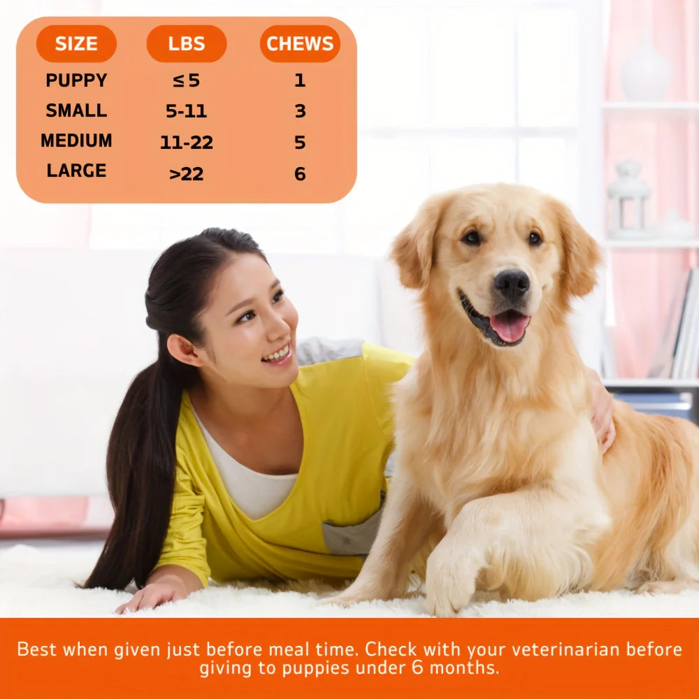 360 Chews - 3 Pack  TenderTouch Multivitamin Dog Supplement, Digestive Enzymes, Grain Free Dog