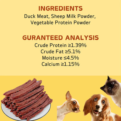 Soft Chew Dog Treats For Small, Medium And Large Dogs, Dried Milk Chicken/Duck Sticks, Healthy